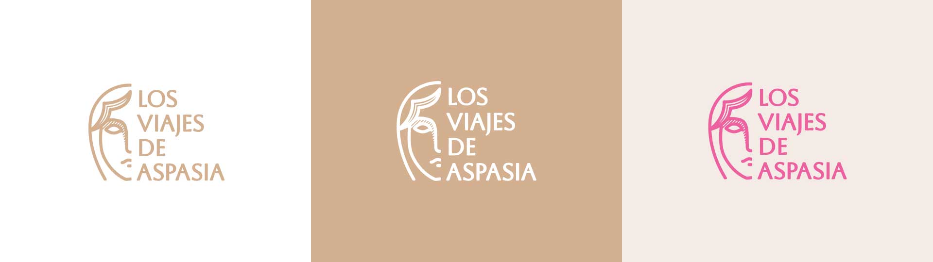 Rediseño de logotipo - «Los Viajes de Aspasia», un proyecto cultural creado por María José Noain Maura.
