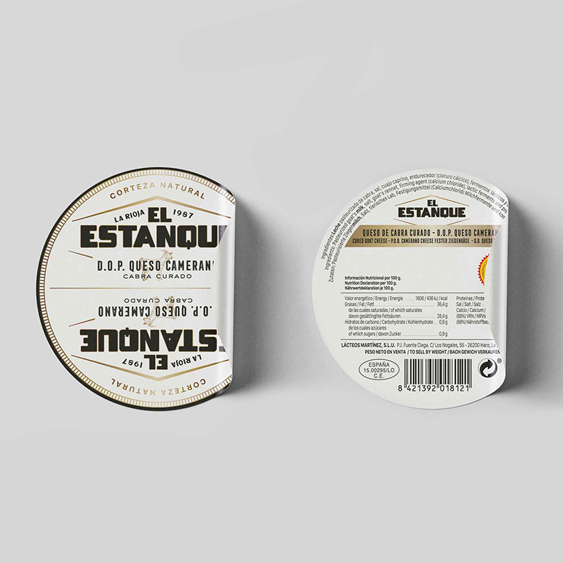 Diseño etiqueta queso camerano